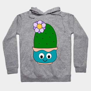 Cute Cactus Design #172: Big Cactus With Cute Flower In Kawaii Pot Hoodie